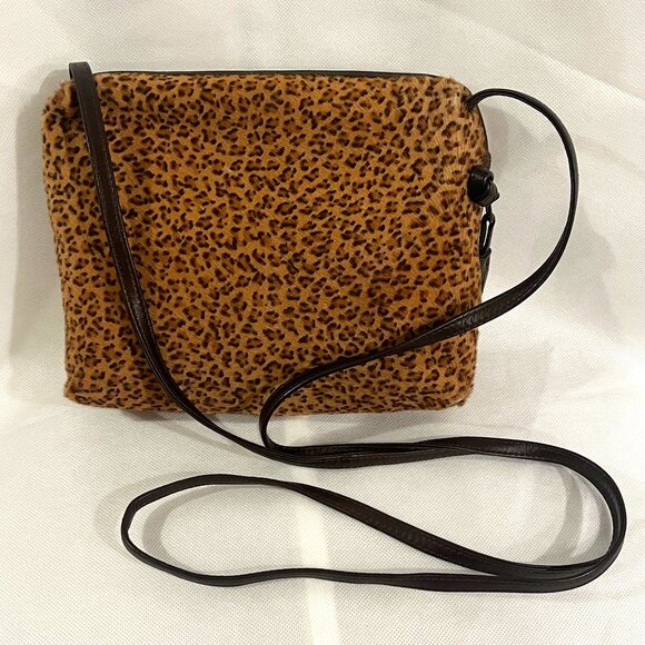 Bottega Veneta Handbags - Vintage Bottega Veneta Leopard Print Pony Fur Crossbody Camera Bag Purse